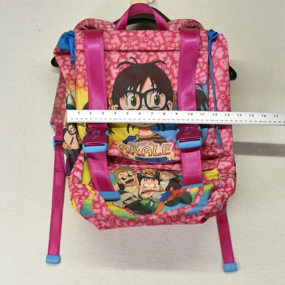 Vintage Dr Slump Arale Backpack Akira Made In Italy Pink Anime Manga School Bag